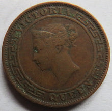 Load image into Gallery viewer, 1870 Queen Victoria Ceylon One Cent Coin
