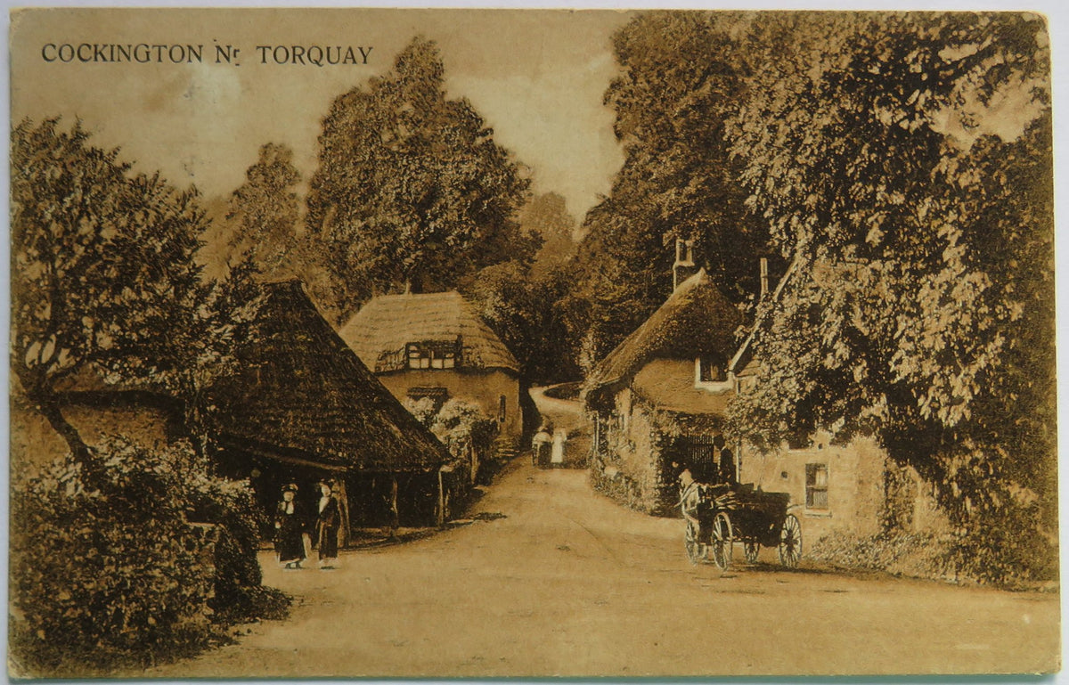 Vintage Postcard of Cockington Nr Torquay, 1925 image 1