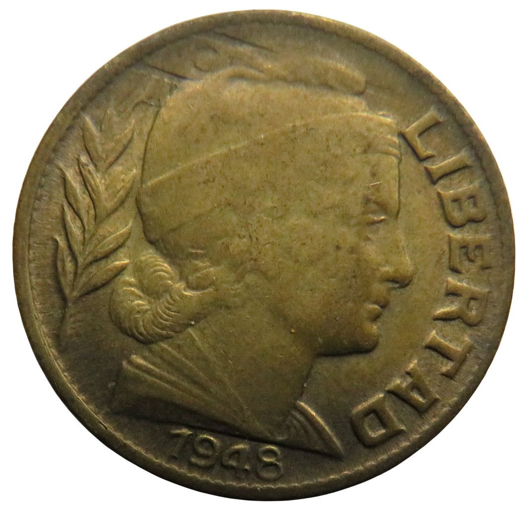 1948 Argentina 20 Centavos Coin