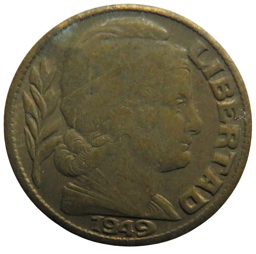 1949 Argentina 20 Centavos Coin