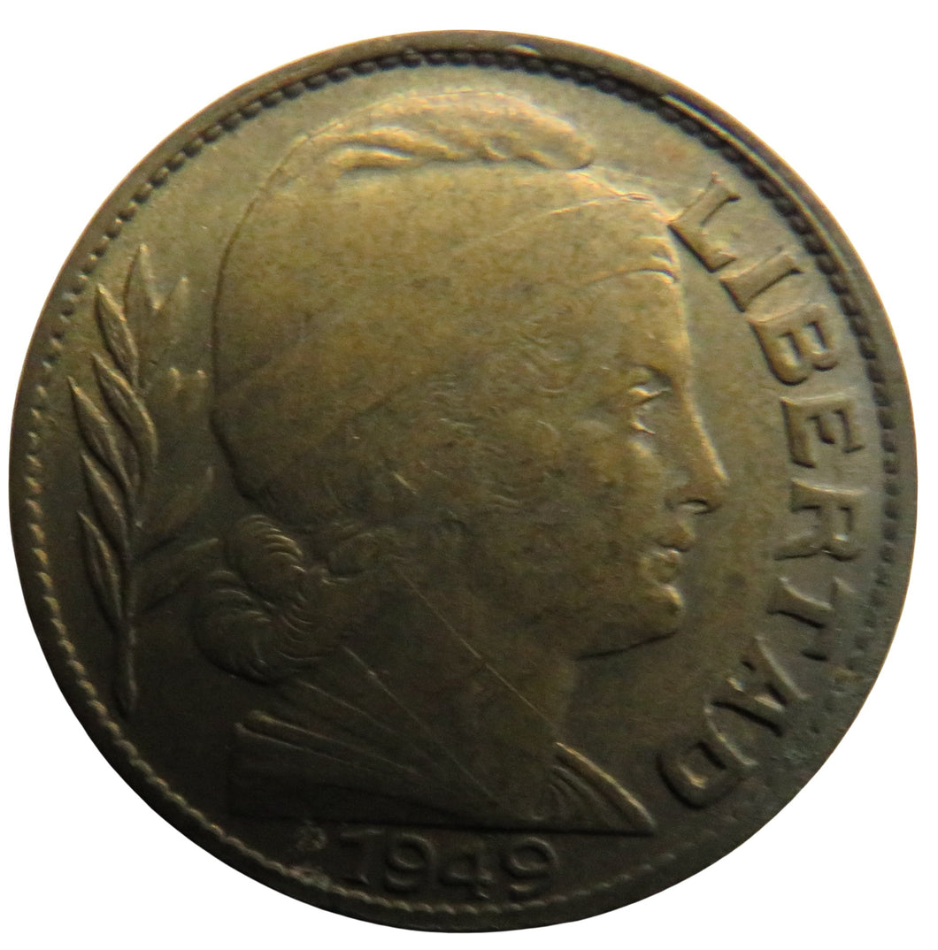 1949 Argentina 20 Centavos Coin