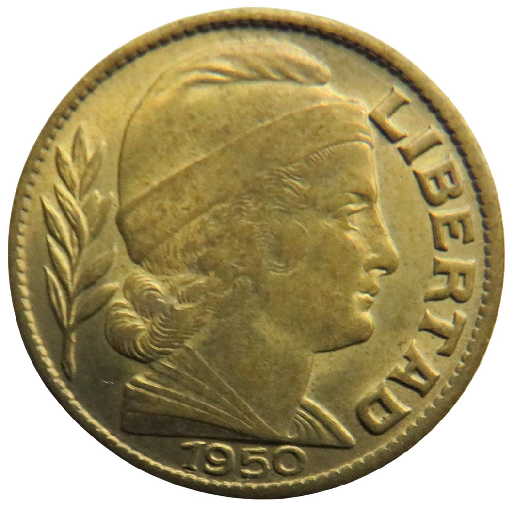 1950 Argentina 20 Centavos Coin