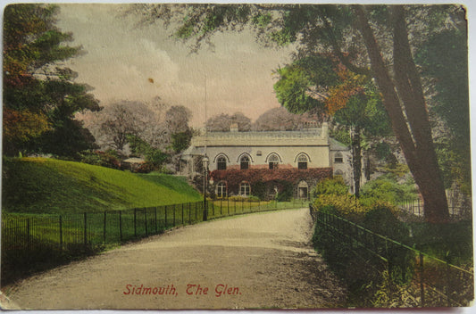 Vintage Postcard of Sidmouth, The Glen, 1910