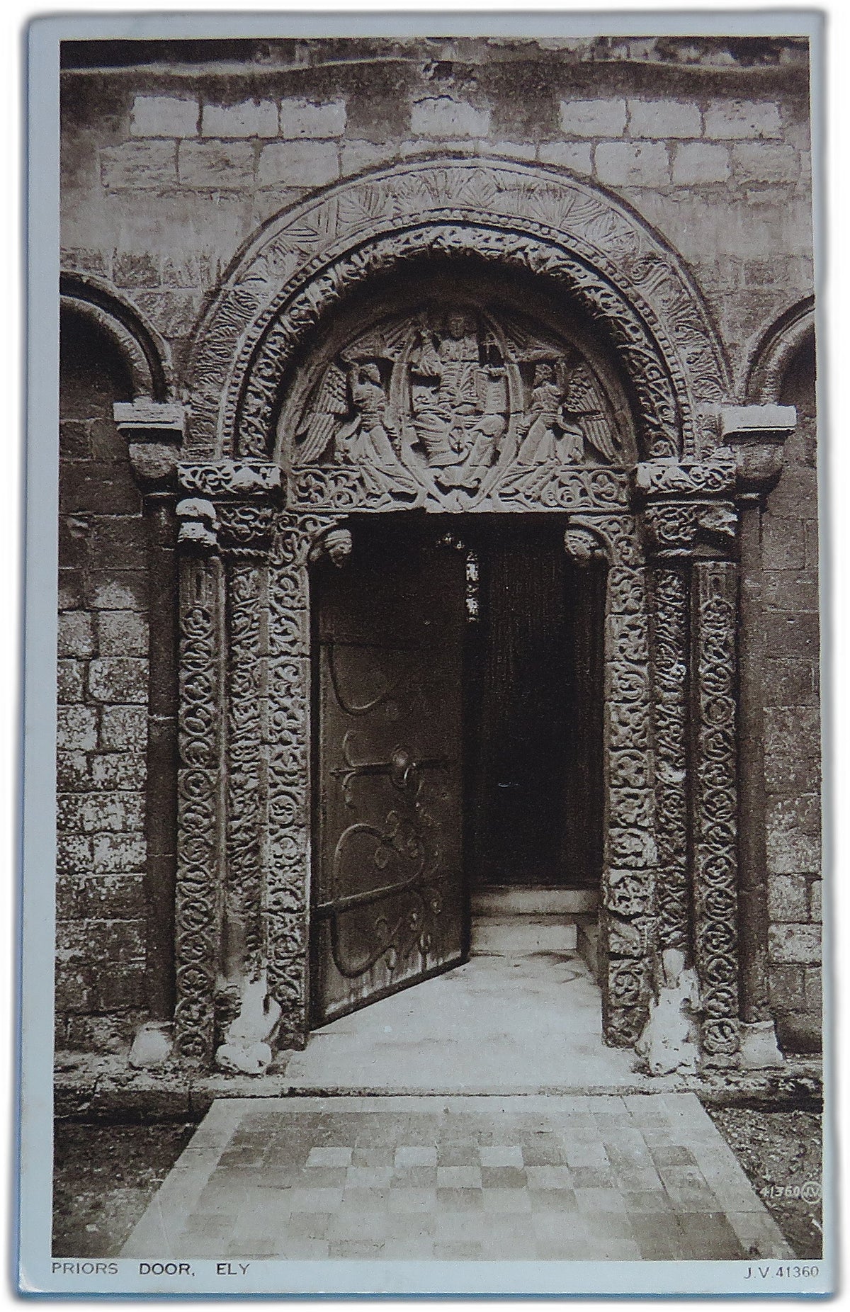 Vintage Postcard of Priors Door, Ely, Valentine's Post Card image 1