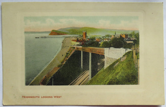 Vintage Postcard of Teignmouth Looking West