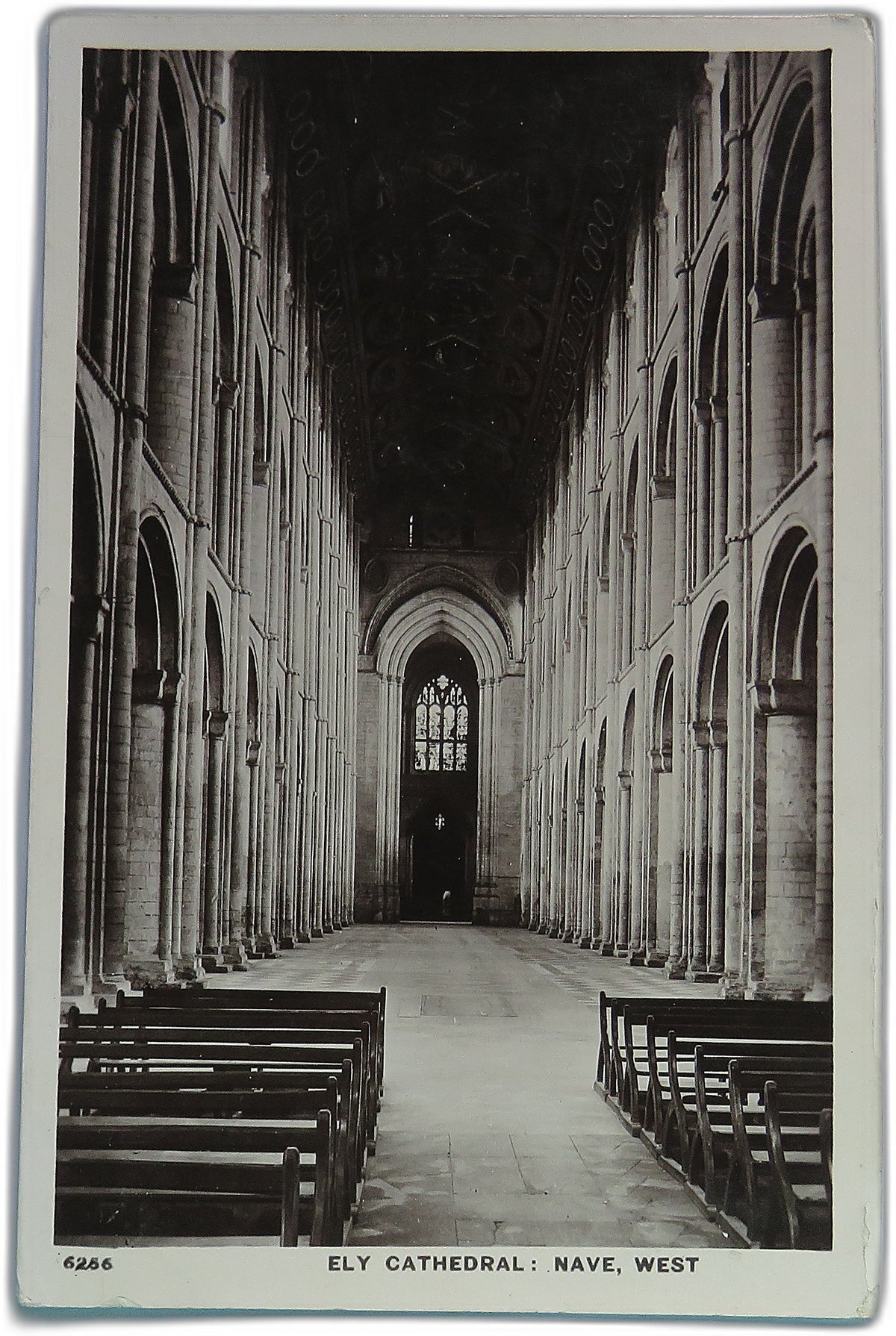 Vintage Postcard of Ely Cathedral: Nave West, Valentine's XL Series image 1