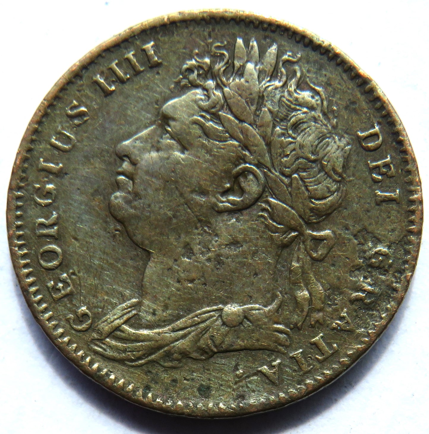 1822 King George IV Farthing Coin - Great Britain