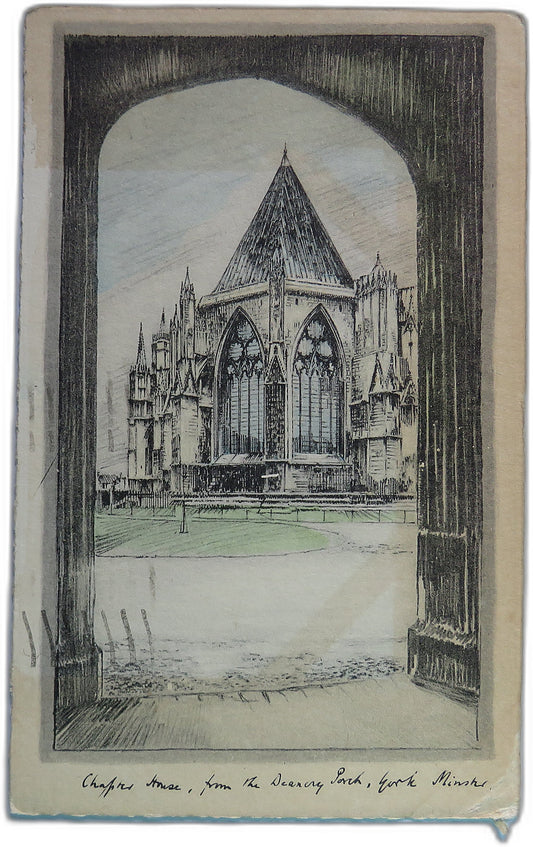 Vintage Postcard of The Chapter House, York Minster, 1939, Tuck's image 1