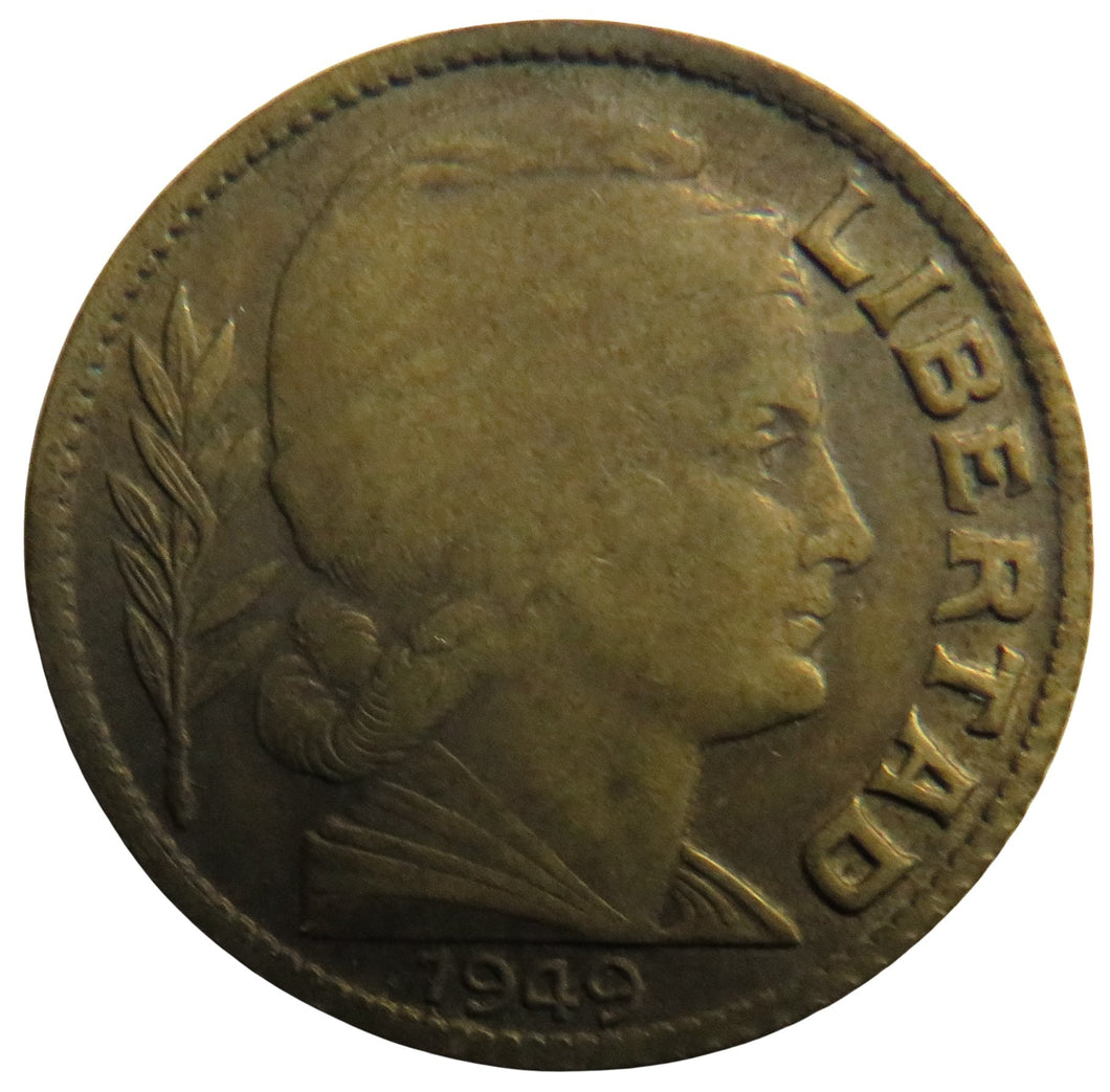 1949 Argentina 10 Centavos Coin