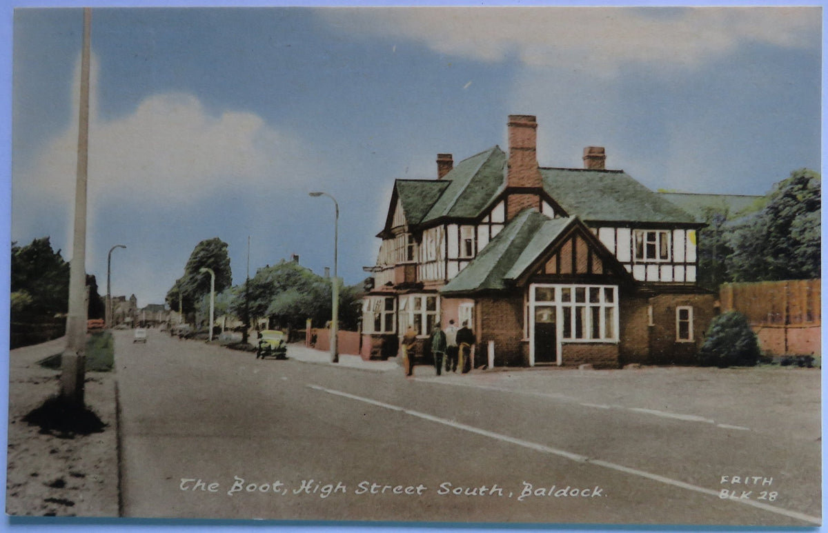 Vintage Postcard of The Boot, High Street South, Baldock, Frith image 1