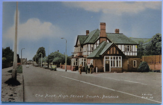 Vintage Postcard of The Boot, High Street South, Baldock, Frith image 1