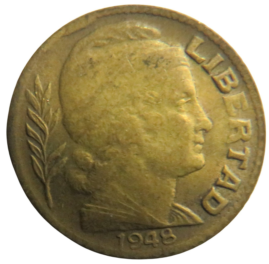 1948 Argentina 5 Centavos Coin