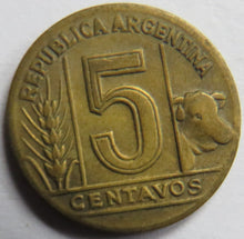 Load image into Gallery viewer, 1948 Argentina 5 Centavos Coin
