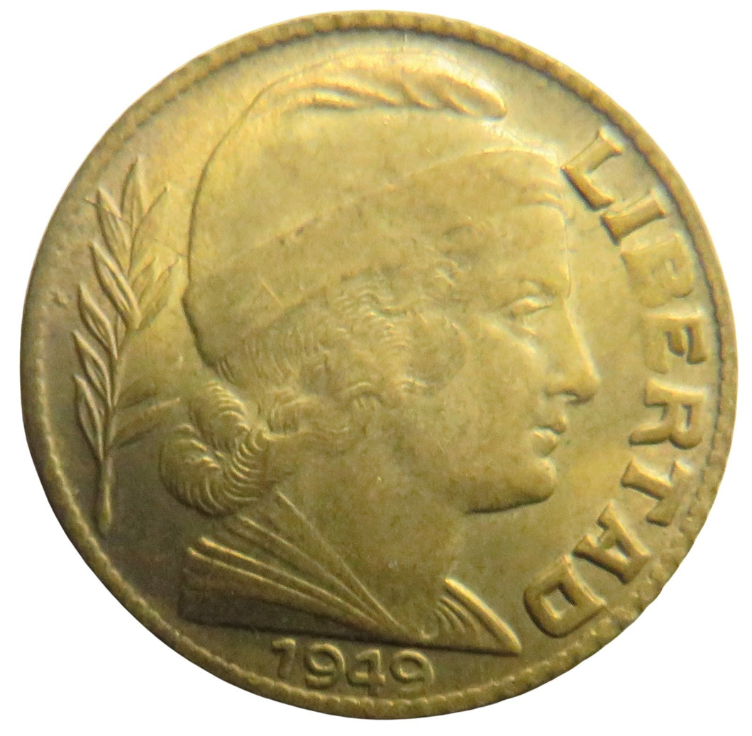 1949 Argentina 5 Centavos Coin