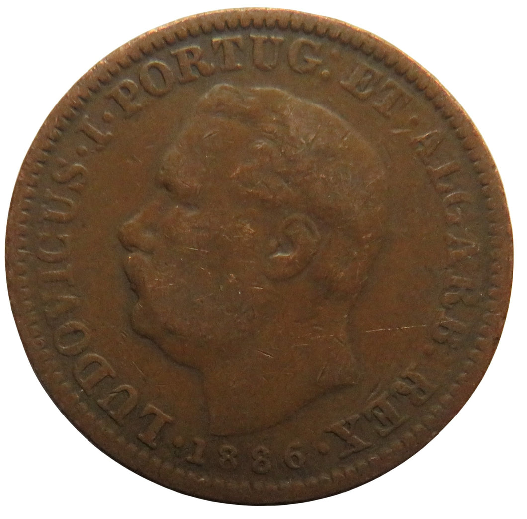 1886 India-Portuguese GOA 1/4 Tanga Coin