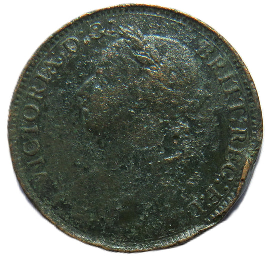 1893 Queen Victoria Farthing Coin - Great Britain