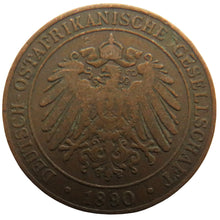 Load image into Gallery viewer, 1890 German East Africa Pesa Coin
