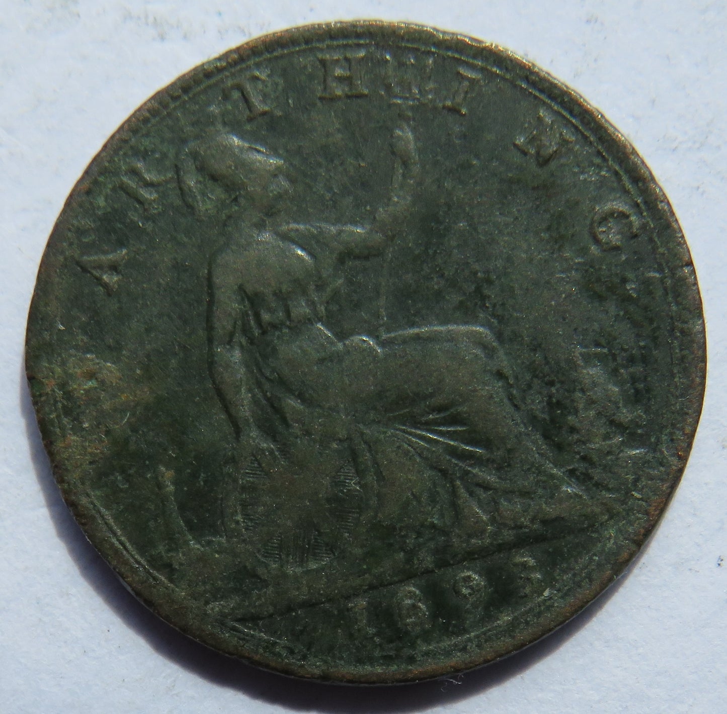 1893 Queen Victoria Farthing Coin - Great Britain