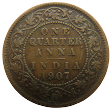 Load image into Gallery viewer, 1907 King Edward VII India 1/4 Anna Coin
