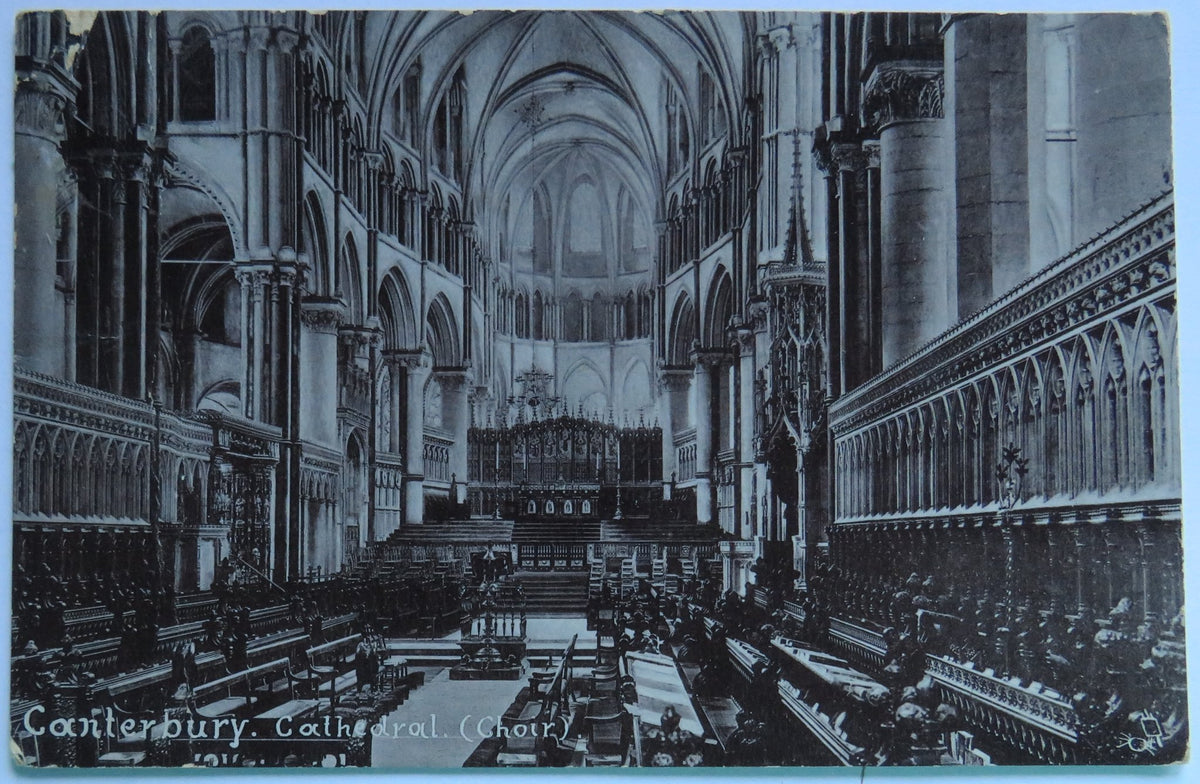 Vintage Postcard of Canterbury Cathedral (Choir), 1905 image 1