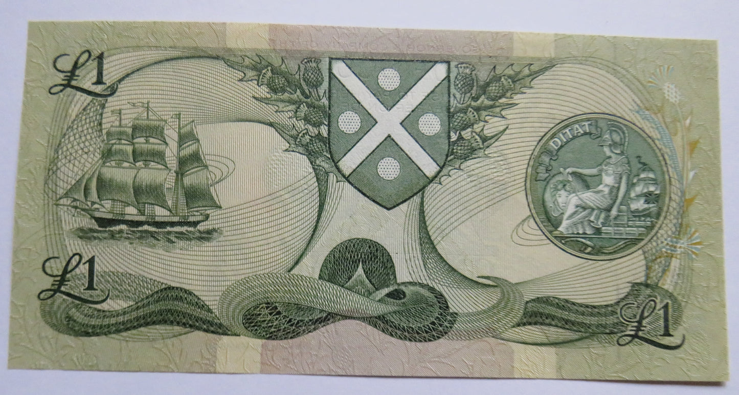 1988 Bank of Scotland £1 One Pound Banknote E/5