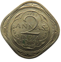 Load image into Gallery viewer, 1946 King George VI India 2 Annas Coin
