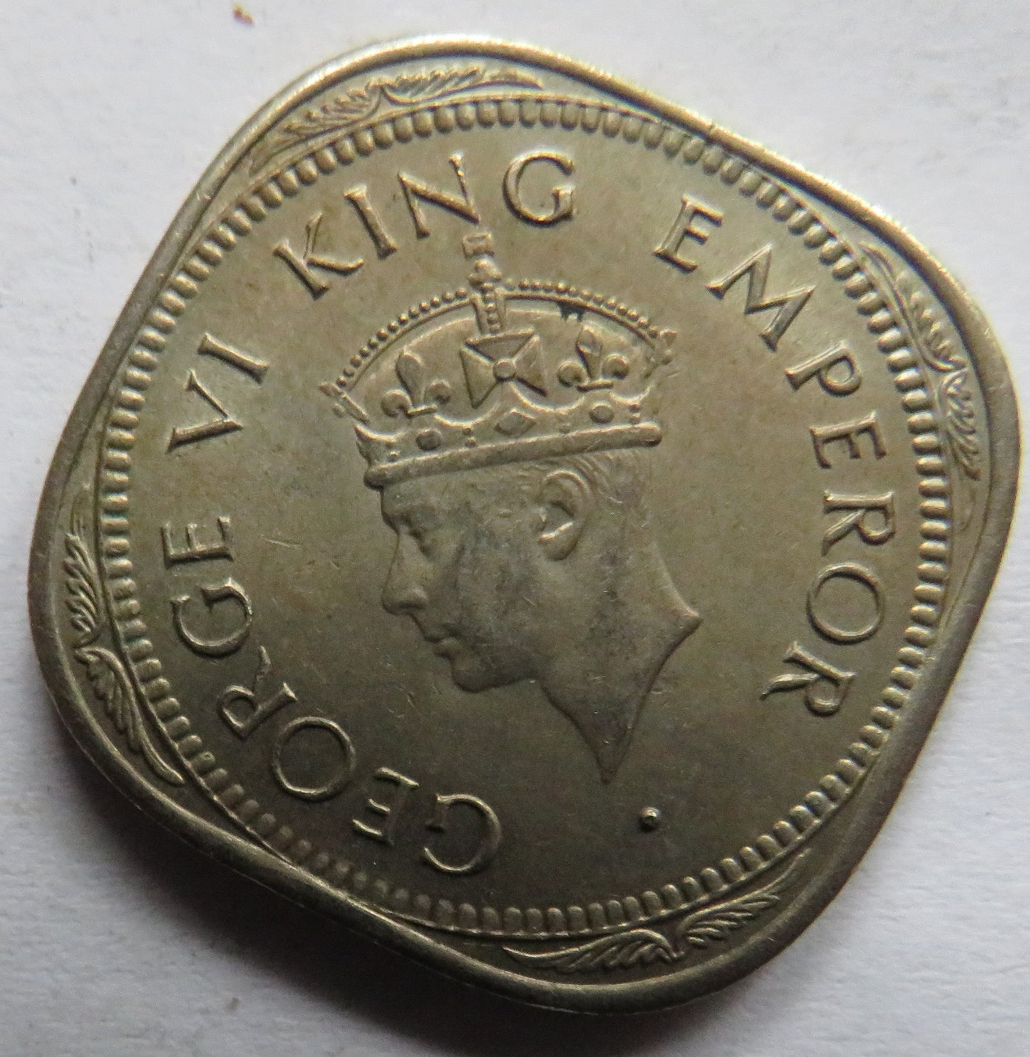 1946 King George VI India 2 Annas Coin