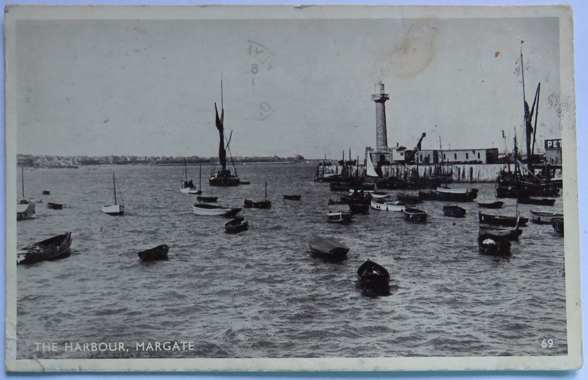 Vintage Postcard of The Harbour, Margate, 1949 image 1