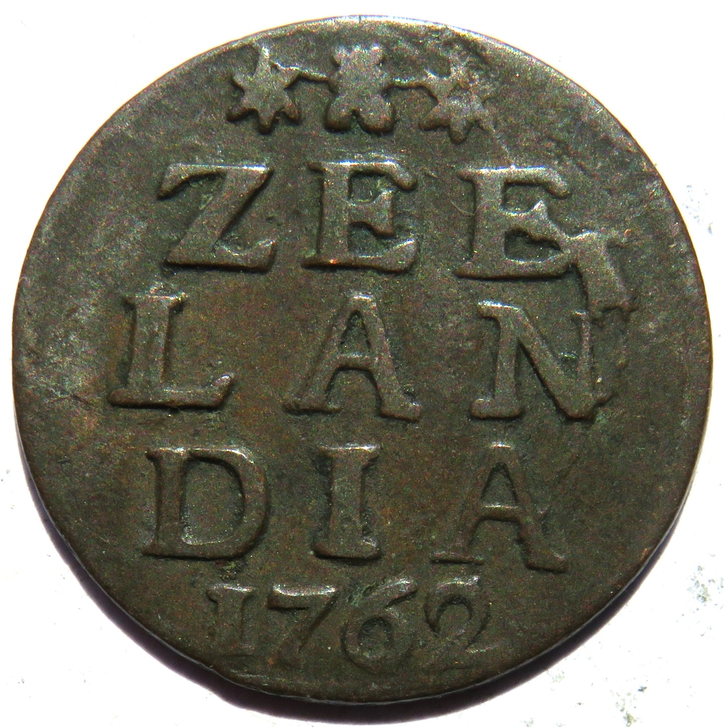 1762 Netherlands Province of Zeeland One Duit Coin
