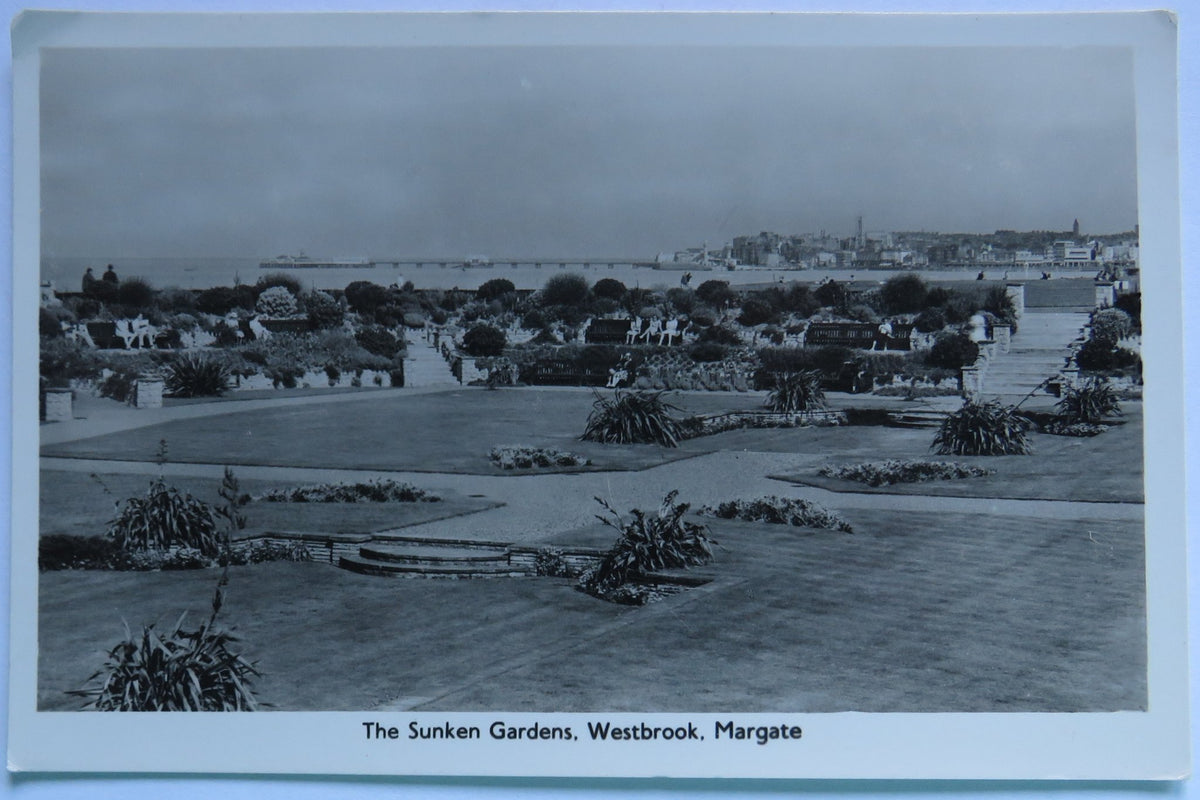 Vintage Postcard of The Sunken Gardens, Westbrook, Margate image 1