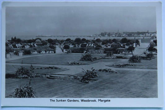 Vintage Postcard of The Sunken Gardens, Westbrook, Margate image 1