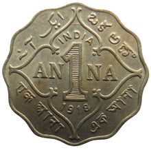 Load image into Gallery viewer, 1918 King George V India One Anna Coin
