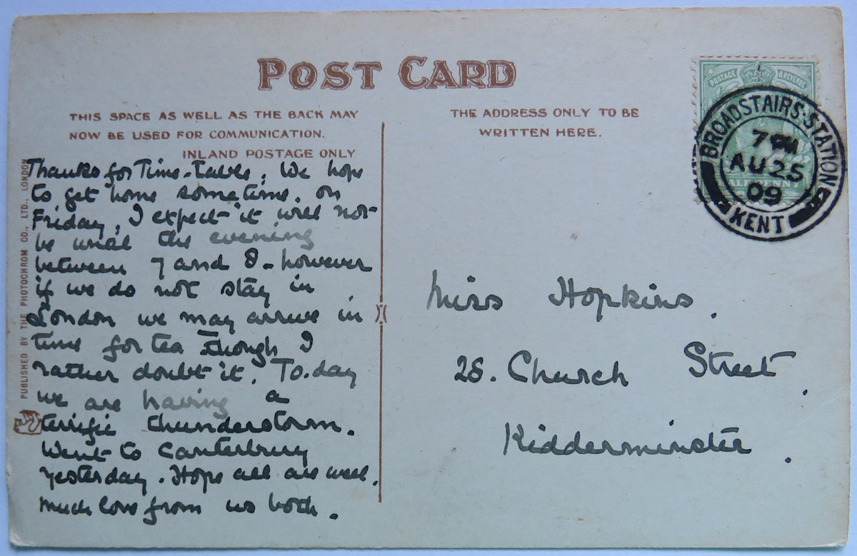 Vintage Postcard of Kingsgate Castle, 1909 image 2