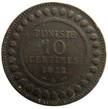 Load image into Gallery viewer, 1912-A Tunisia 10 Centimes Coin
