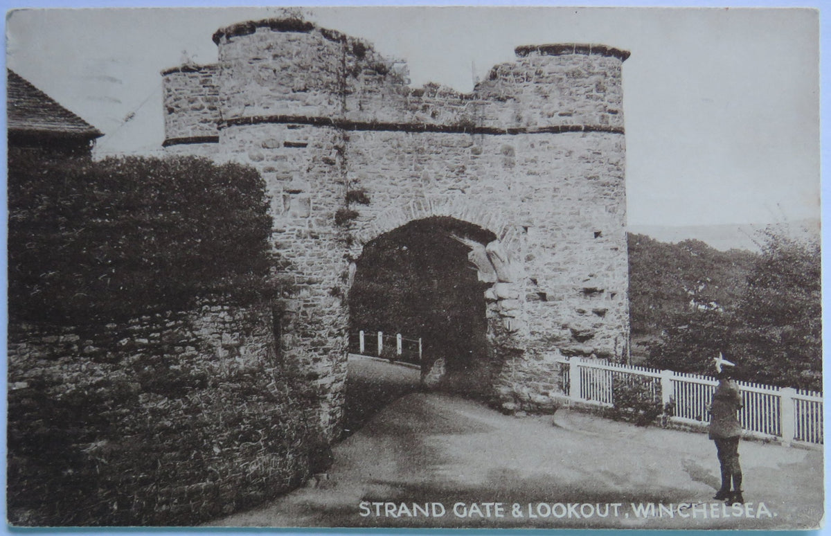 Vintage Postcard of Strand Gate & Lookout, Winchelsea, 1954, The British Publishing Co. image 1