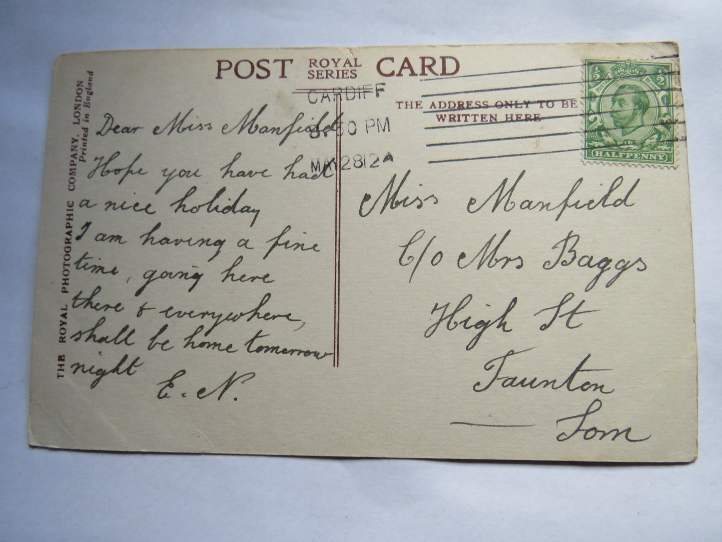 Vintage Postcard of Lord Tredegar Statue and City Hall Cardiff