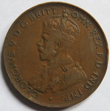 Load image into Gallery viewer, 1922 King George V Australia One Penny Coin
