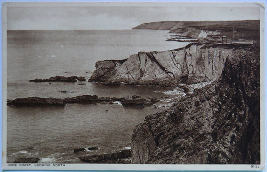 Vintage Postcard of Bude Coast, Looking North, 1939 image 1