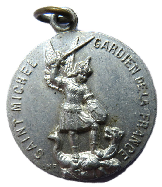1914-1915 Gloire A Nos Armees Dieu Et Patrie Medal Saint Michel Gardien Dela France