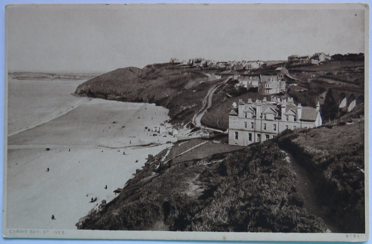 Vintage Postcard of Carbis Bay St. Ives image 1