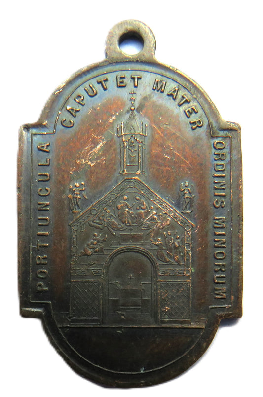 Portiuncula Caput Et Mater Antique Church Medal