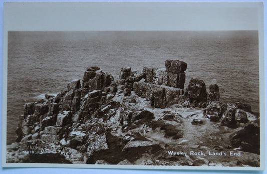 Vintage Postcard of Wesley Rock, Land's End image 1