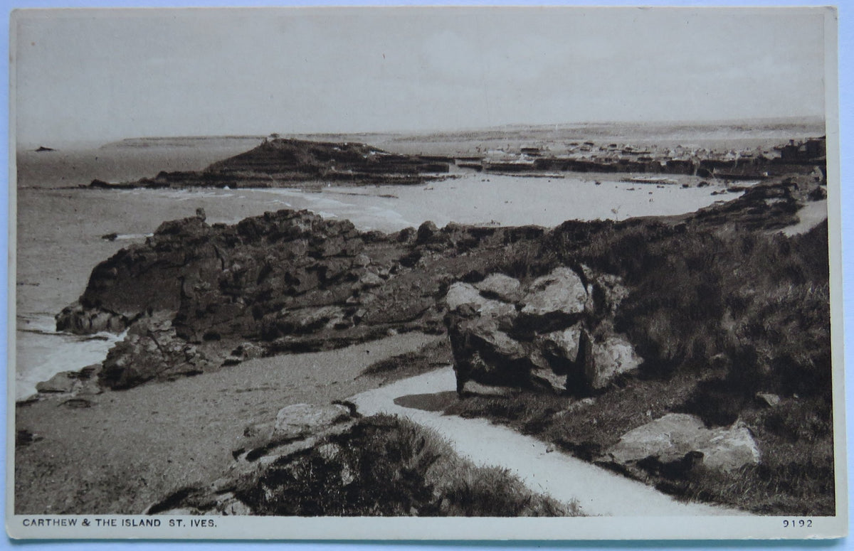 Vintage Postcard of Carthew & The Island, St. Ives image 1