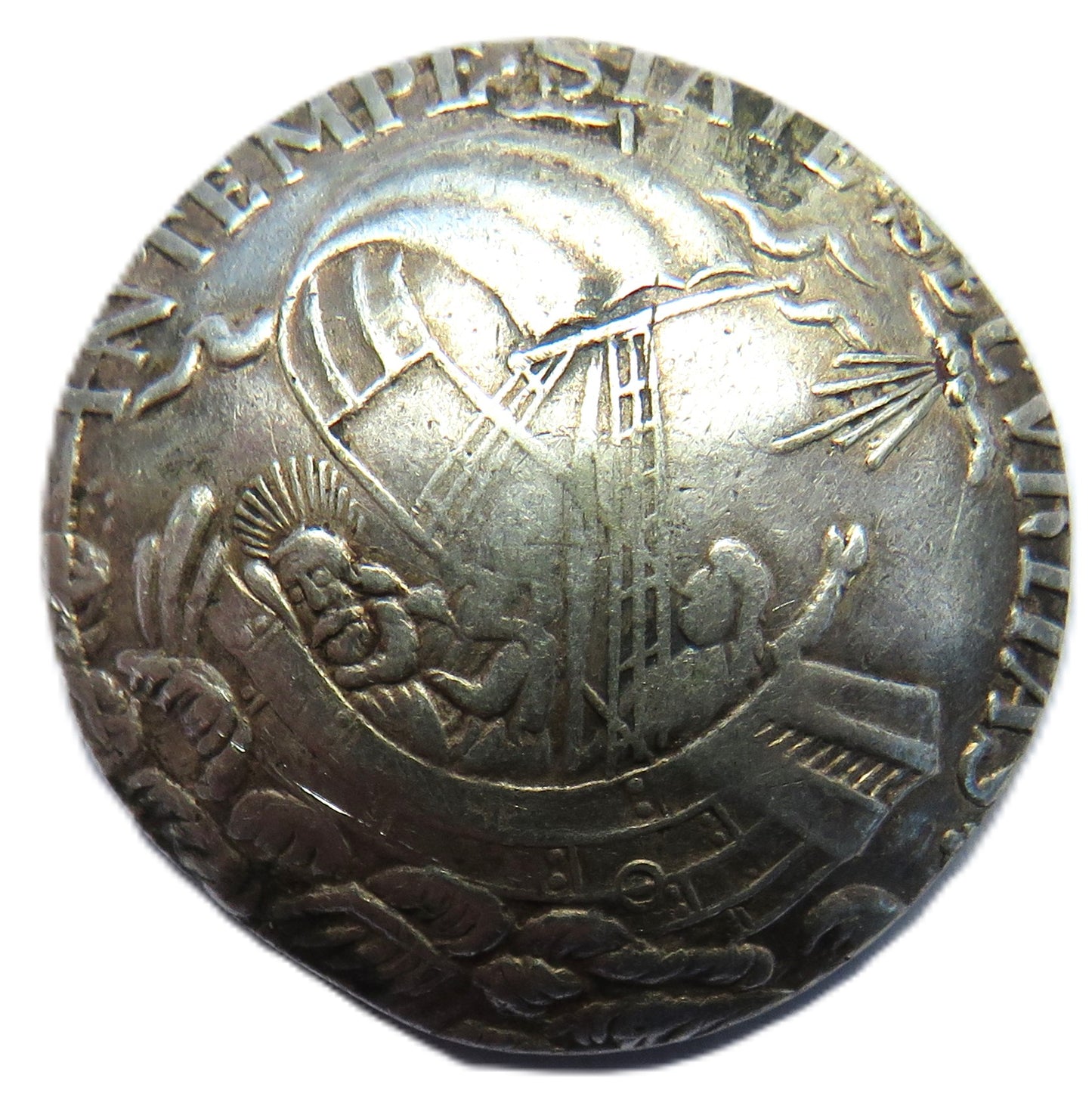Antique Silver Fisherman's charm Medal / Token / St George