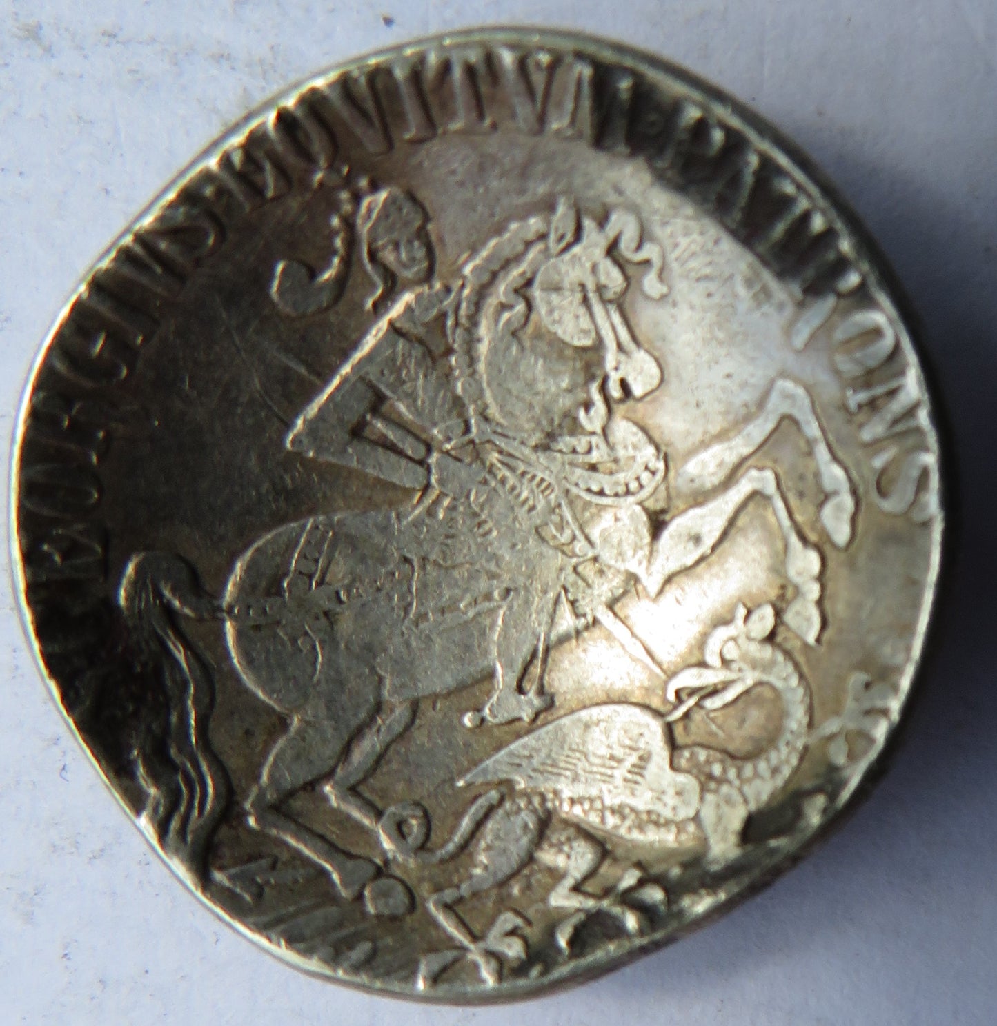 Antique Silver Fisherman's charm Medal / Token / St George