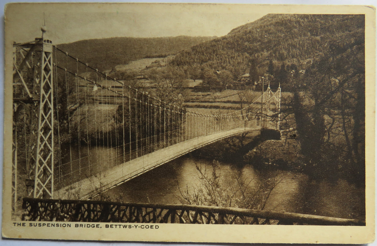 Vintage Postcard of The Suspension Bridge, Bettws-Y-Coed