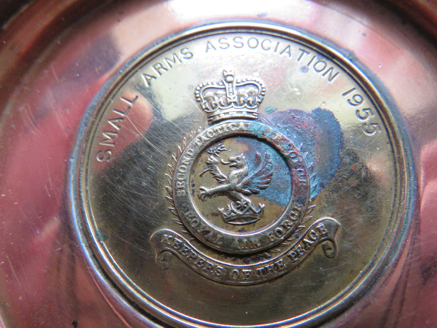 Vintage 1955 Small Arms Association Medal / Ashtray