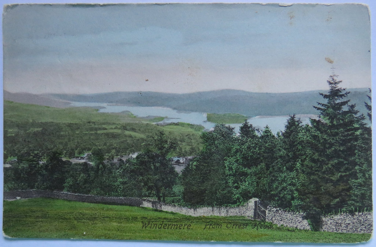 Vintage Postcard of Windermere, From The Orrest Head, 1904 image 1