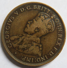 Load image into Gallery viewer, 1911 King George V Australia One Penny Coin
