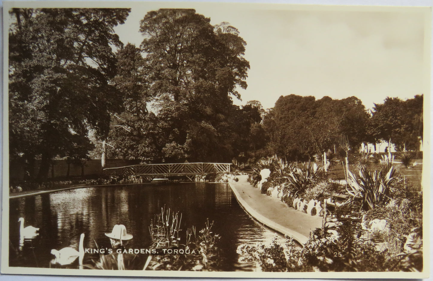 Vintage Postcard of King's Gardens, Torquay